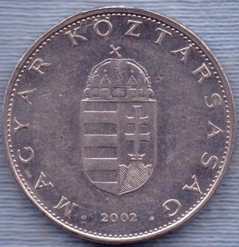 Imagen 1 de 2 de Hungria 10 Forint 2002 * Escudo * Segunda Republica *