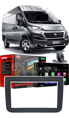 Kit Radio Automotivo Moldura Camera Ducato 2018 19 20 2021