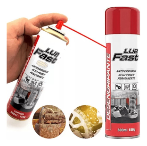 Kit 2 Óleo Desengripante Lubrificante Multiuso 300ml Spray