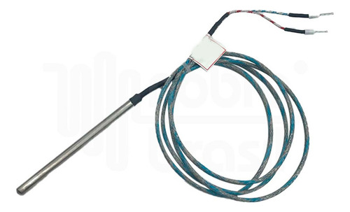 Termopar Tipo J Sensor 4,7mm X 50mm Cabo Malha 1 Mt