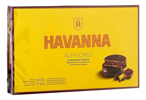 Alfajores Chocolate Havana X 6 Und X 33 - Kg a $245