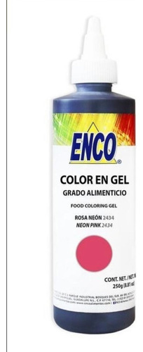 Color Gel Rosa Neon Reposteria 250 Grs. Enco 2434-250