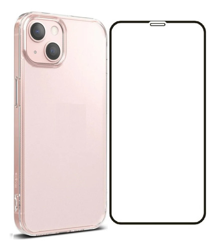 Funda Goma Transparente Para iPhone 14/14 Pro/ Max + Vidrio