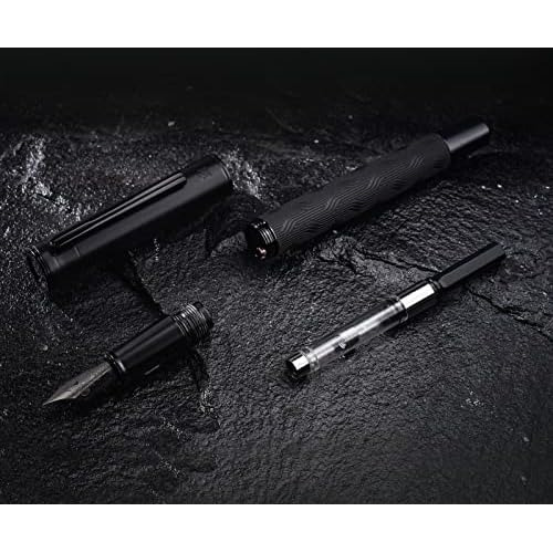 Pluma Fuente Hongdian Black Forest Max, Punta Fina Recu...