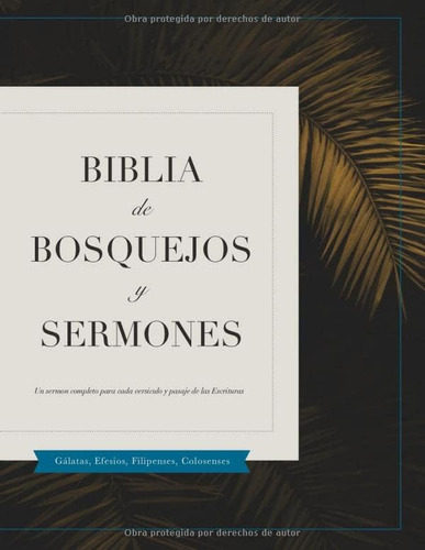 Libro Biblia De Bosquejos Y Sermones Gálatas 'colosenses (