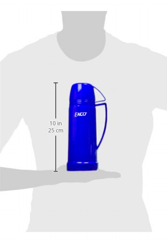 Termo Ekco Con Ampolla De Vidrio, Sistema Antigoteo, C/asa Azul