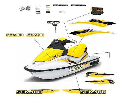 Kit Adesivo Para Jet Ski Sea Doo  Gti 130 2007