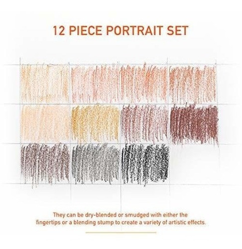 Lapices Pastel Tonos Piel Para Retratos X 12u. Interior 5mm
