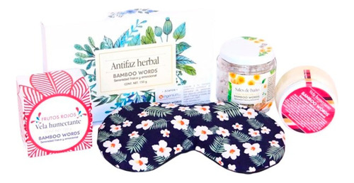 Kit Spa Day: Sales De Baño, Vela Masaje Y Antifaz Herbal