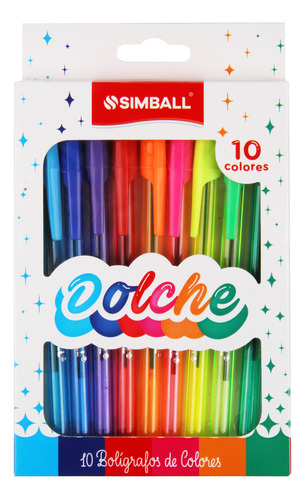 Boligrafos Dolche X 10 Colores Simball Tienda Oficial