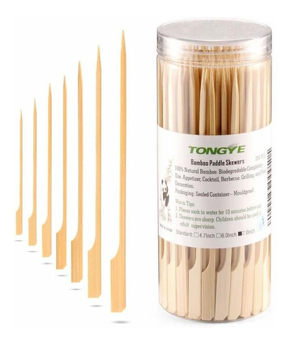 Palillos De Paleta De Bambú Con Cilindro Transparente Palill