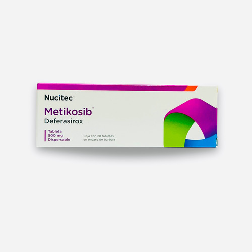 Metikosib, Deferasirox, Caja Con 28 Tabletas De 500 Mg