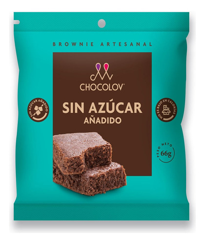 Brownie Chocolov Sin Azucar X 80gr