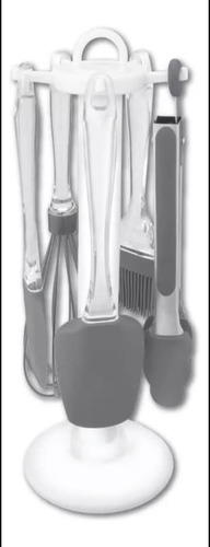 Hudson Utilensil De Silicona De 5 Piezas Con Base Colgante