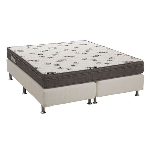 Cama Box Queen Com Colchão Espuma D45 20x158x198 Light Br...