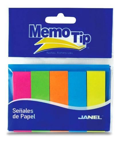 Banderitas Adhesivas Memo Tip Señales Papel  Neon 5 Colores