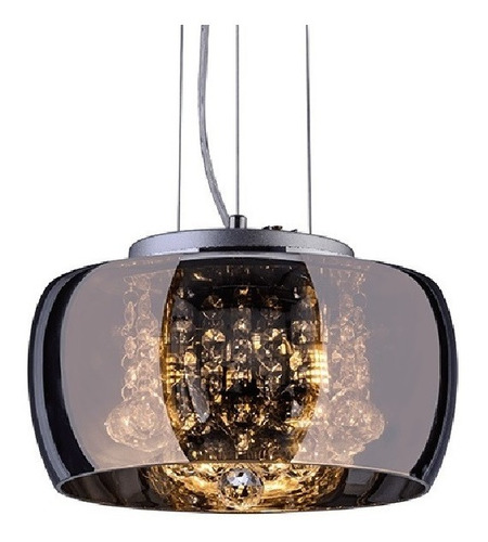 Lustre Pendente Sala Cristal K9 Attractive 28 Cm Cromado