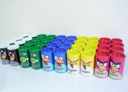 X10 Alcancías Golosineras Sorpresitas Souvenirs Angry Birds 