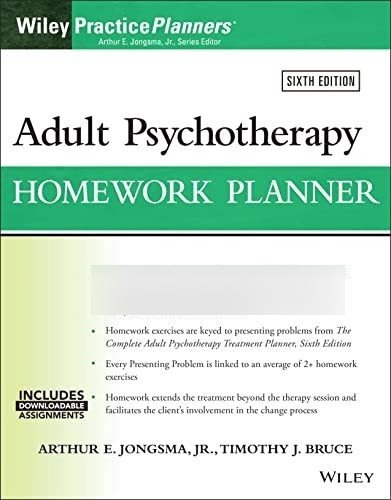 Adult Psychotherapy Homework Planner..., De Jongsma Jr., Arthur. Editorial Wiley En Inglés