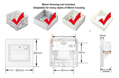Imagen 5 de 10 de Lámpara De Pared Con Sensor De Escalera De 5 Piezas, Lámpara