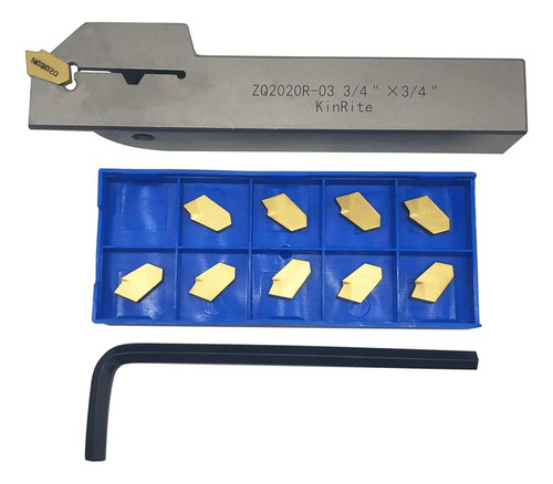 Soporte Indexable Ranurado Para Torno Con 10 Piezas De Carbu