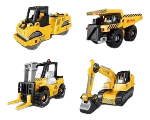 4 Piezas Vehículos De Construcción Modelos De Tambor De
