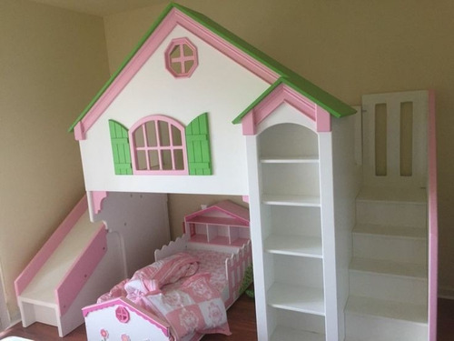 Cama Barbie,casa Barbie,castillos,niño, Niña Parque Infantil