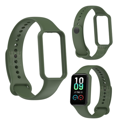 Pulsera deportiva para Amazfit Band 7+ Película protectora verde oscuro