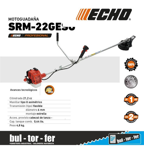 Imagen 3 de 7 de Desmalezadora Motoguadaña Echo Srm 22gesu Japonesa Combo!