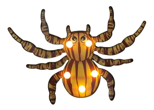 Imagen 3 de 4 de Lampara Luz Decoracion Halloween Araña Pilas