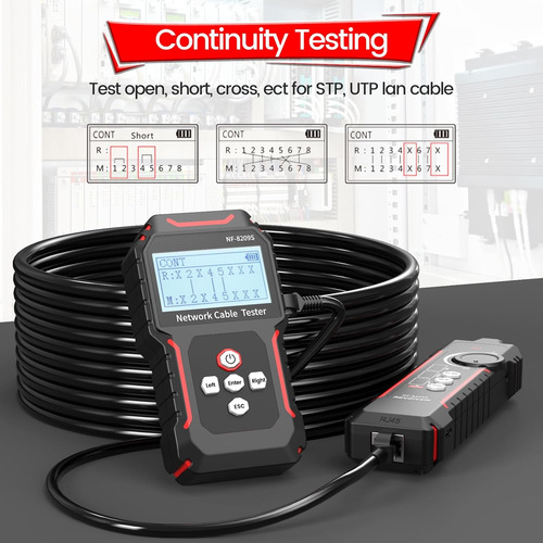Probador Y Rastreador De Cables De Red Rj45, Vxscan Nf-8209s