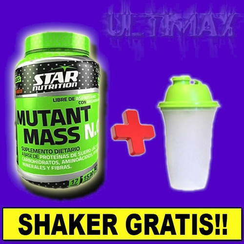.mutant Mass 1.5 Kg Star Nutrition Oxido Envios! Shaker
