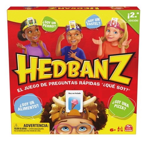 Juego De Mesa Hedbanz Spin Master Games 2 Edición +3 6067980