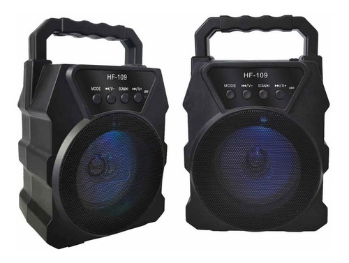Imagen 1 de 2 de Corneta Bluetooth Recargable Usb Micro Sd Auxiliar Hf-109