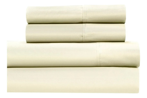 Sabana Cannon 2 Plazas 140x190 Cm Colors 200 Hilos - Lima Color Ivory