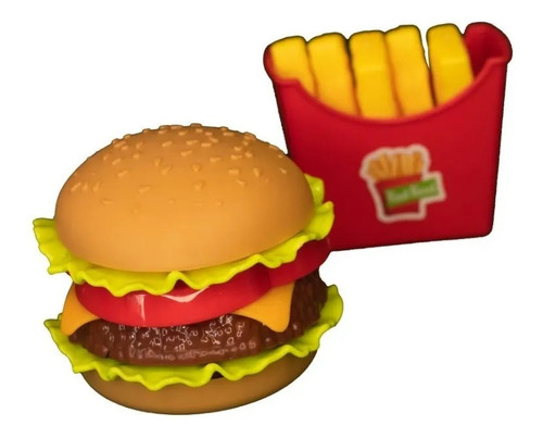 Kit Hamburguer De Brinquedo Comida Lanche Hambúrguer Batatas