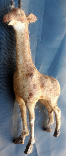 Antiguo Jirafa Animal Peluche Terciopelo Juguete Aleman 