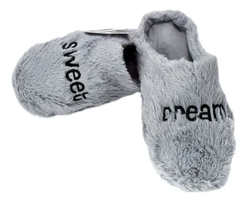 Pantuflas Rewind Afelpada Suave Y C modas Sweet Dreams Gris