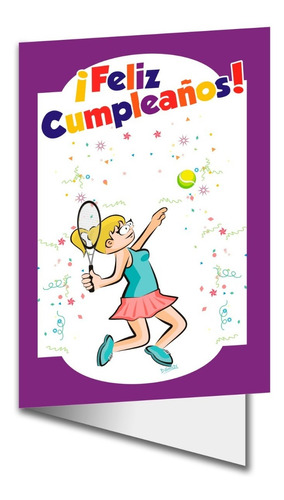 Tenis Femenino Dos Tarjetas De Feliz Cumpleaños. Con Sobre