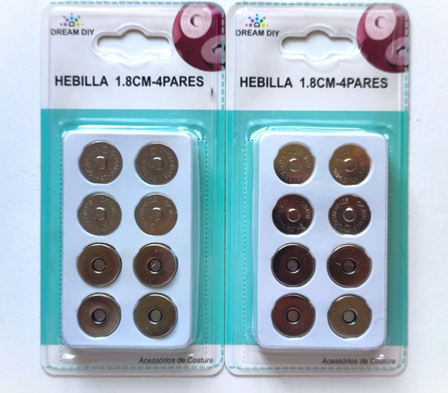 Accesorios De Costura 8 Pares De Hebillas De 1,8 Cm