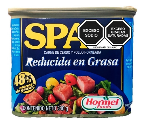 Spam Carne De Cerdo Y Pollo Reducida En Grasa 340g