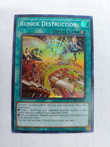 Runick Destruction Tama-en030 Super Rare Yugioh 