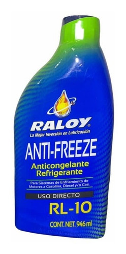 Anticongelante/refrigerante Raloy Rl-10 Uso Directo
