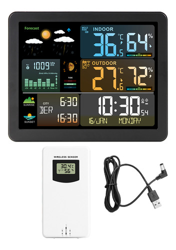 Reloj Despertador De Presión, Marea Y Clima De Estación Mete