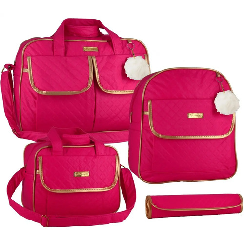 Bambinelli Kit Bolsa Maternidade Com Mochila Menina menino Cor Pink