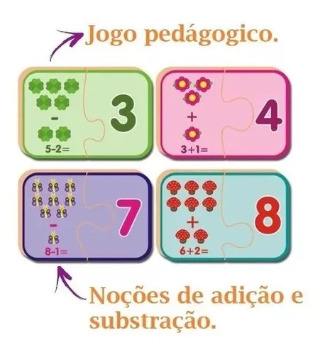 Jogo Infantil Didatico Descobrindo a Matematica Jogo de Encaixar - Jogos  Educativos Escolar