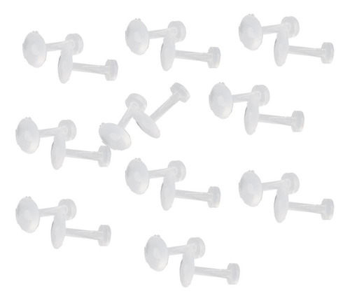 10pcs Joyería De Cuerpo De Acrílico Bares Retenedores