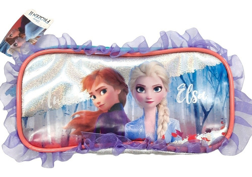 Cartuchera Frozen Con Tul Doble Compartimento 