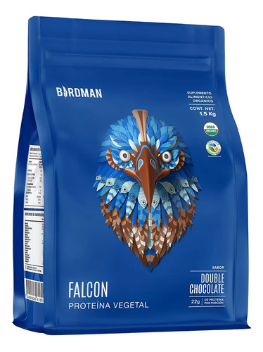 Birdman Proteína Vegetal Orgánica, Doble Chocolate 1.5kg Msi