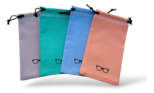 Funda Estuche Para Lentes, Jareta, Bolsa De Tela 4 Pzs